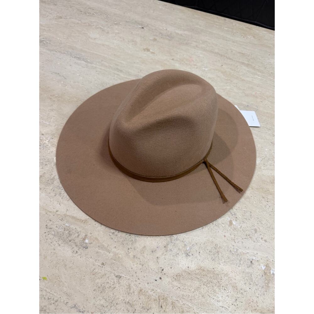 Patina The Aria Tan Wool Fedora Western Hat Handcrafted Wide Brim L - Picture 3 of 9